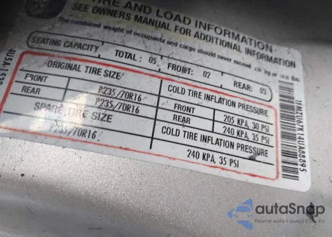 2004 Ford Explorer Sport Trac Adrenalin/Xls/Xlt из США, поврежденный, VIN 1FMZU67K14UA88895